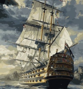 Gx6923 pintura al óleo abstracta by números de la lona pintura al óleo marino ship design
