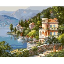 GX6915 abstract oil painting by numbers village landscape home decor living room oil paintings