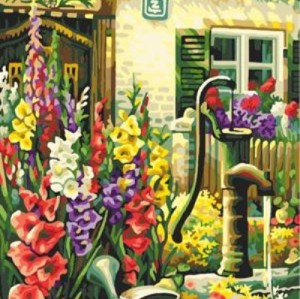 oil painting by numbers flower landscape picture GX6934 painting on canvas