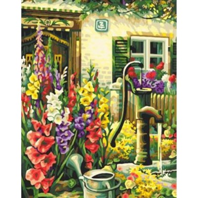 Pintura al óleo by números del paisaje de la flor imagen GX6934 pintura en la lona