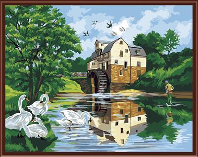 nature landscape coloring by numbers kit handmaded painting GX6521