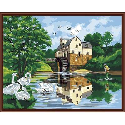 nature landscape coloring by numbers kit handmaded painting GX6521