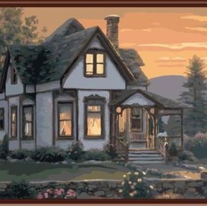 oil painting by numbers yiwu paint boy brand factory new design GX6842 home landscape
