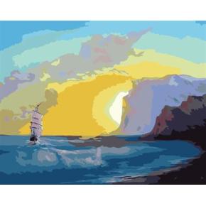 handmaded pintura al óleo por números de paisaje abstracto pintura al óleo lienzo gx6576