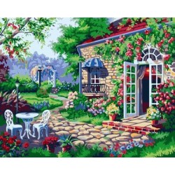 Öl malen nach zahlen Gartenlandschaft blume bild auf leinwand gx6960 malen junge marke