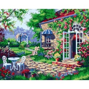 Öl malen nach zahlen Gartenlandschaft blume bild auf leinwand gx6960 malen junge marke
