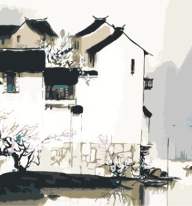 Foto diy by números de acrílico pintura al óleo para el dormitorio GX7137 2015 nuevo chino caliente paisaje de la ciudad de bosque foto