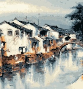 diy bild nach zahlen acryl Ölmalerei für schlafzimmer gx7138 2015 neue heiße chinesischen stadt Landschaft Wald foto