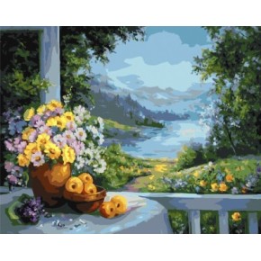 diy bild nach zahlen acryl Ölmalerei für schlafzimmer gx7135 2015 neue heiße Landschaft blume foto