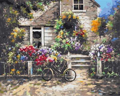 diy painting by numbers for bedroom GX7143 2015 new hot photo garden landscape oil paitning
