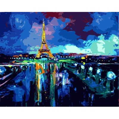diy painting by numbers city landscape paris 2015 new hot photo GX7152