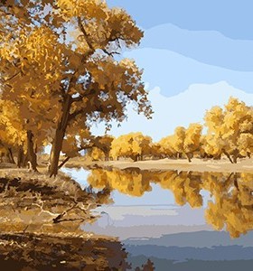 Pintura diy by números naturel paisaje de aceite artista conjunto de colores para principiantes GX7071