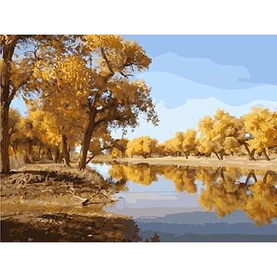 Pintura diy by números naturel paisaje de aceite artista conjunto de colores para principiantes GX7071