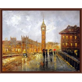 handmaded painting by numbers GX6838 city landscape canvas oil painting