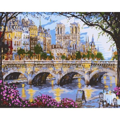 city landscape acrylic diy oil painting by numbers on canvas for living room decor GX7192