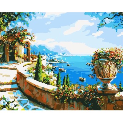 canvas paint by numbers landscape 2015 new design GX7197