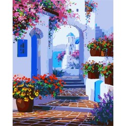 2015 new landscape canvas oil painting by numbers for home decor GX7213