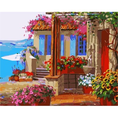 2015 new landscape canvas oil painting by numbers for beginners GX7212