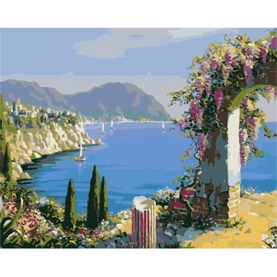 modern landscape acrylic oil painting by numbers on canvas for hotel lobby decoration GX7234