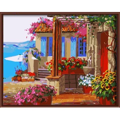 landscape acrylic diy canvas oil painting by numbers for wholesales GX7212