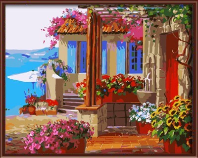 landscape acrylic diy canvas oil painting by numbers for wholesales GX7212
