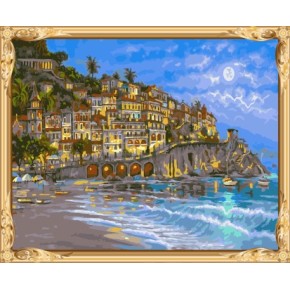 Abstaract mediterráneo pintura al óleo del paisaje by números para la decoración casera GX7239