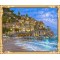 abstaract mediterranean landscape canvas oil painting by numbers for home decor GX7239