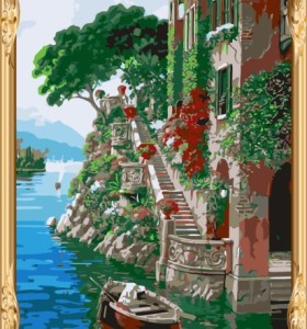 hot landscape picture by numbers canvas oil painting for wall decor GX7249