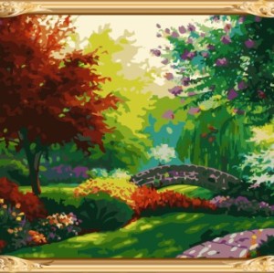 naturel landscape acrylic canvas art set oil painting by numbers for wholesales GX7244