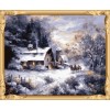 GX7340 paint your own canvas art set snow landscape painting by numbers for wall decor