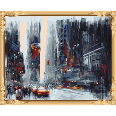 abstract city landscape canvas diy painting draw by number for home decor GX7325