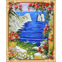 seascape diy oil painting by numbers hobby painting set for adults GX7314