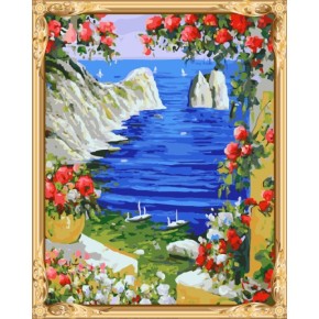 seascape diy Öl malen nach zahlen Hobby malset für erwachsene gx7314