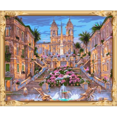 city landscape canvas oil painting by numbers for home decor GX7302