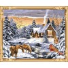 GX7417 paint by numbers hot photo snow landscape canvas oil painting for wall art