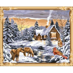 Gx7417 malen nach zahlen heißen foto Schneelandschaft leinwand Ölgemälde für wand-kunst