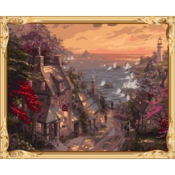 GX7334 art suppliers landscape diy oil painting by numbers for home decor