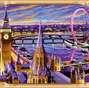 GX7435 abstract london landscape diy oil painting by numbers