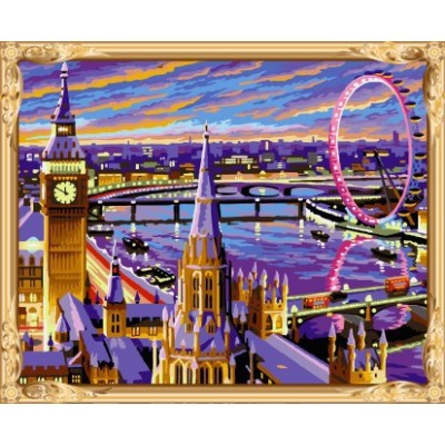 gx7435 abstrakte London Landschaft diy Öl malen nach zahlen