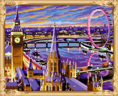 GX7435 abstract london landscape diy oil painting by numbers