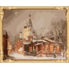 GX7356 yiwu wholesales snow ciy landscape diy painting by numbers on canvas