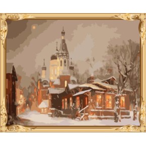 gx7356 yiwu großhandel schnee ciy Landschaft diy malen nach zahlen auf leinwand