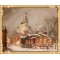 GX7356 yiwu wholesales snow ciy landscape diy painting by numbers on canvas