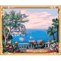 GX7420 paint by numbers kits seascape oil painting for wall art