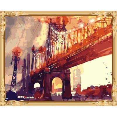 GX7485 landscape bridge oil painting by numbers