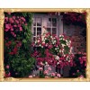 GX7488 flower house oil painting by numbers