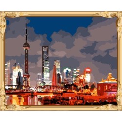 Landschaft shanghai diy malen nach zahlen chinesische malerei für schlafzimmer dekor gx7475