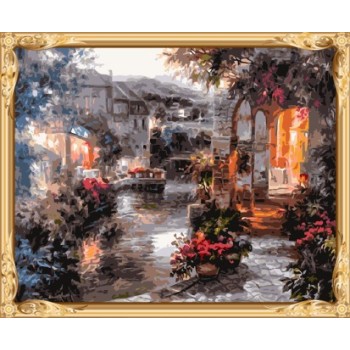 GX7492 landscape canvas oil painting by numbers for bedroom decor