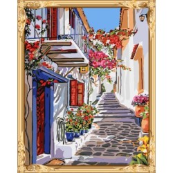 Nueva pared paisaje pintura de la tela escocesa by números para la decoración casera GX7522