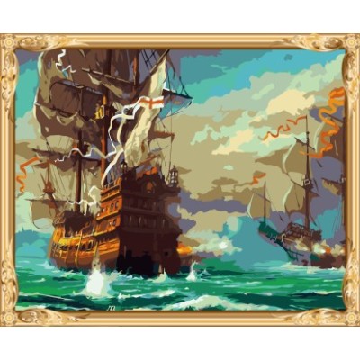 wall art seascape diy coloring by numbers canvas oil painting GX7528